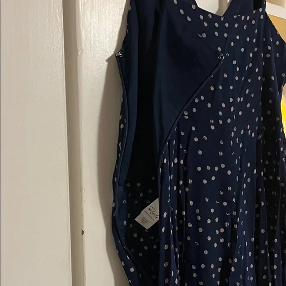 NWT Rails Navy Wide Legged Jumpsuit with Off White Polka Dots - Picture 7 of 9